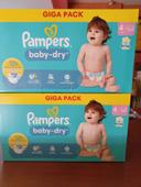 2 gigas packs Pampers baby dry taille 4