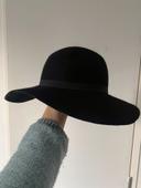 Chapeau hiver - Capeline laine noire