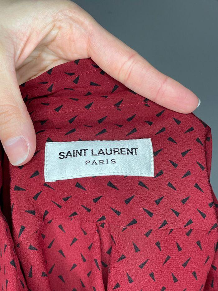 Chemisier Rouge à motifs triangles noirs Saint Laurent - photo numéro 3