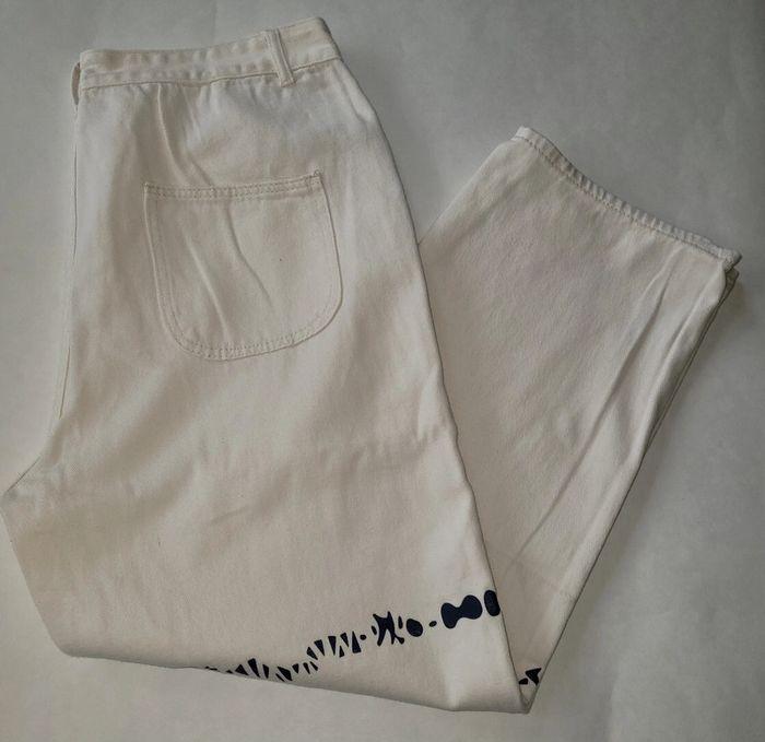 Pantalon Y2K à motif blanc homme taille 3XL en bon état - photo numéro 1