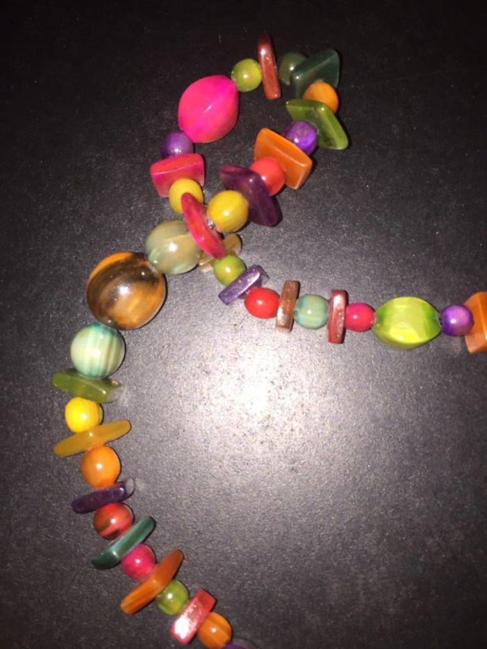 Collier perles fantaisies multicolore - photo numéro 6