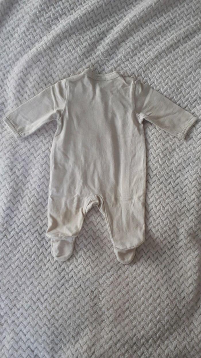 Pyjama léger beige ourson Kiabi 1 mois - photo numéro 4