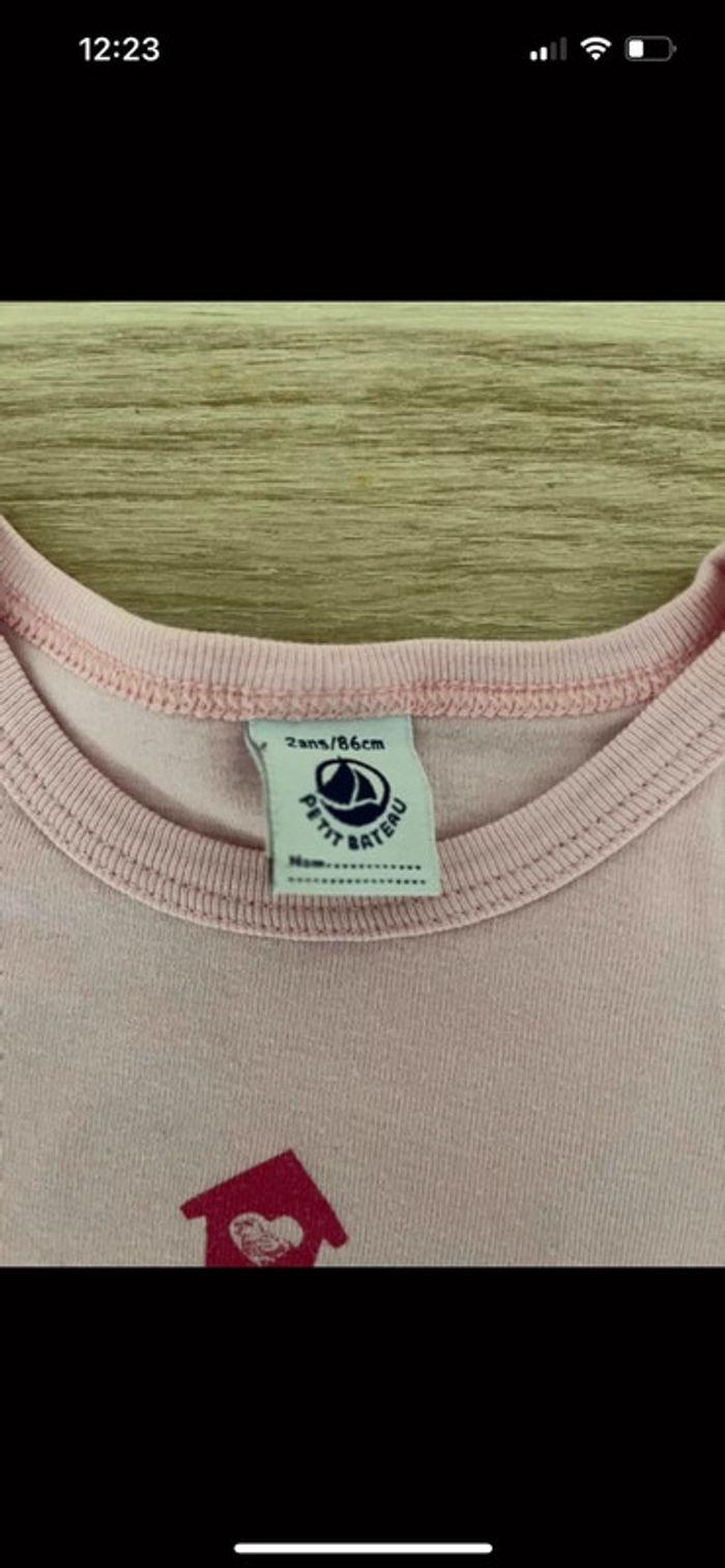 Tee shirt petit bateau rose pale - photo numéro 2