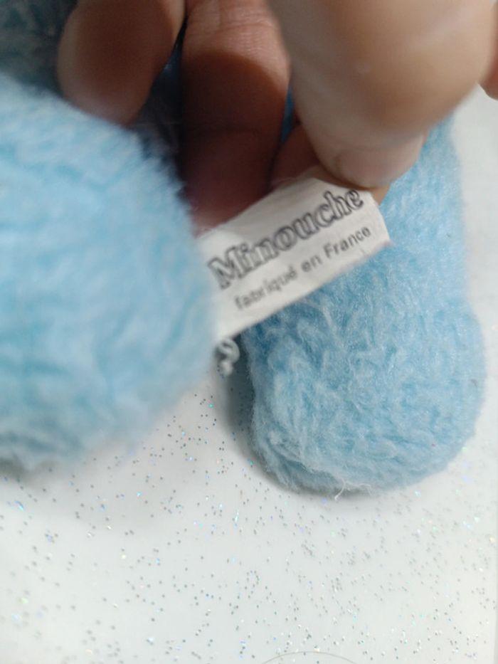 Nounours ours Teddy Bear ourson bleu blue ciel clair vintage petit small minouche tire langue - photo numéro 11