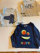 Lot de 3 T-shirts manches longues - 18 mois