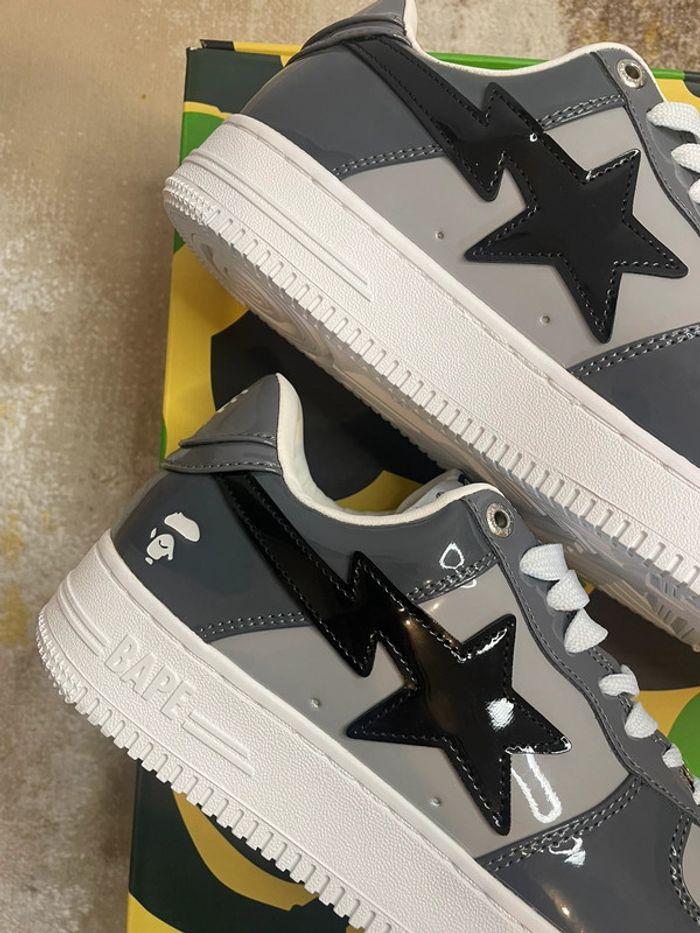 Baskets basses A Bathing Ape Bape Sta Low Enlarged M2 gris et noir - photo numéro 9