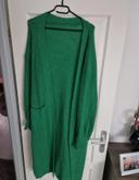 long gilet vert