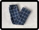 Pantalon Maje en laine a carreaux marine et gris / taille 38 / made in France