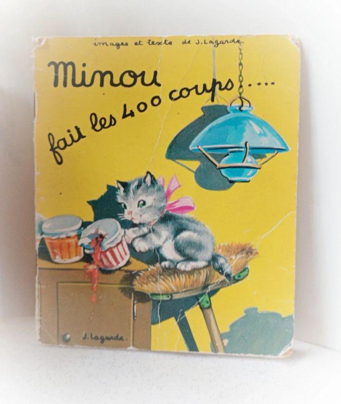 Livre 1967 Book petit small vintage rare hemma minou fait les 400 coups j lagarde chat cat - photo numéro 1