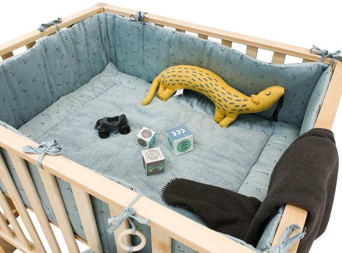 Parc lit bébé Bopita Brent en bois avec matelas sur mesure - photo numéro 5