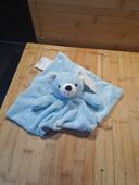 Doudou ourson bleu