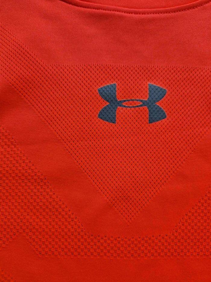 T-shirt de sport Under Armour taille L orange et gris neuf - photo numéro 3