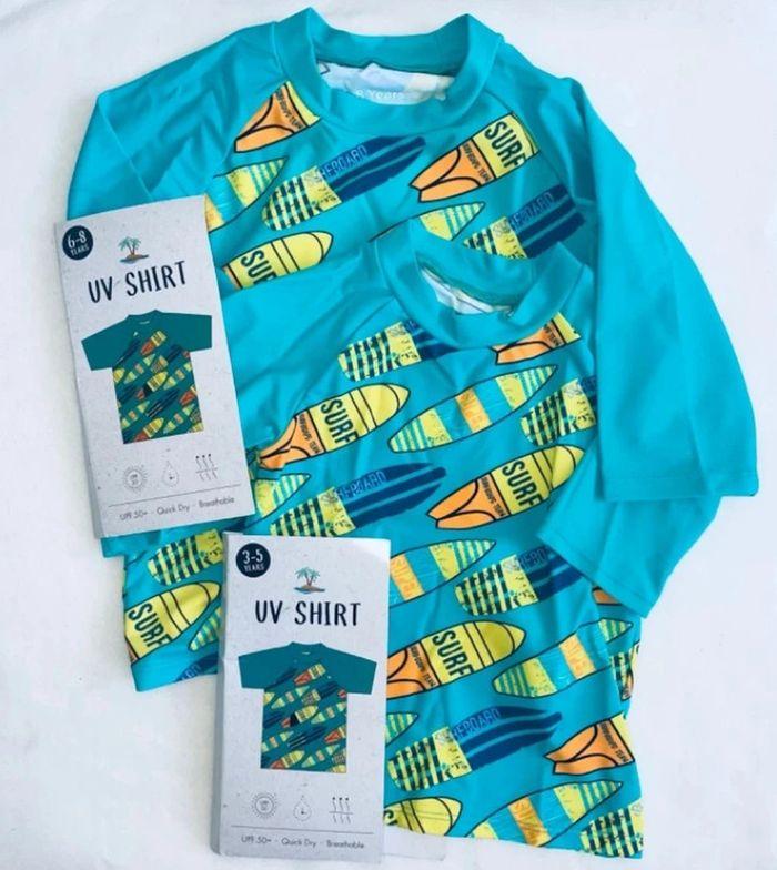 🌞 Lot 2 tee shirt anti UV Neuf 🌞 3/5 ans et  6/8 ans. - photo numéro 1