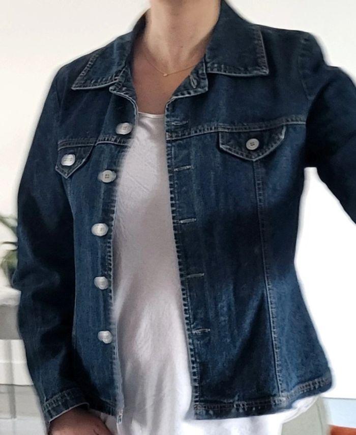 Veste en jean bleue foncée Camaïeu Taille 42 - photo numéro 8