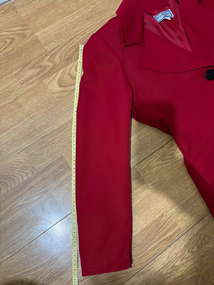 Veste blazer vintage 80's Yves Saint Laurent rouge - photo numéro 15