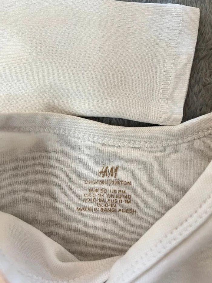 Lot de 2 bodys H&M naissance mixte - photo numéro 3