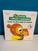 Livre sonore neuf chante avec les mini mousses coco va chez papi et mamie