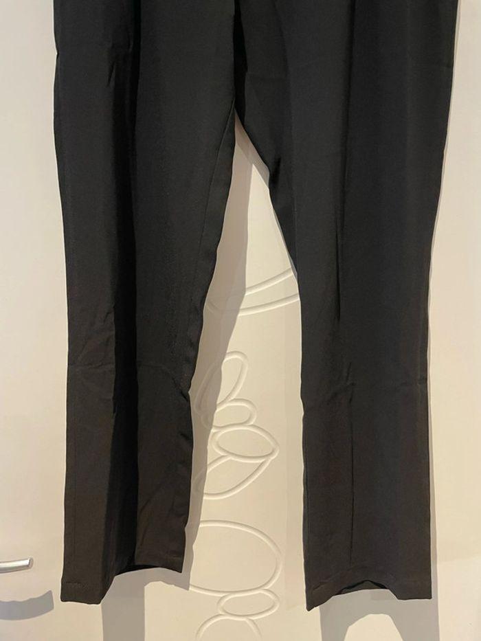 Pantalon court 7/8 noir fluide avec poche style chino taille élastique neuf ryujee taille M - photo numéro 3