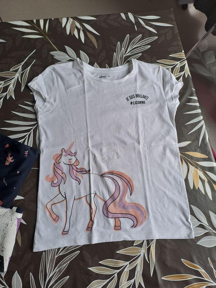 Lot de tee shirt fille licorne 12 ans - photo numéro 2