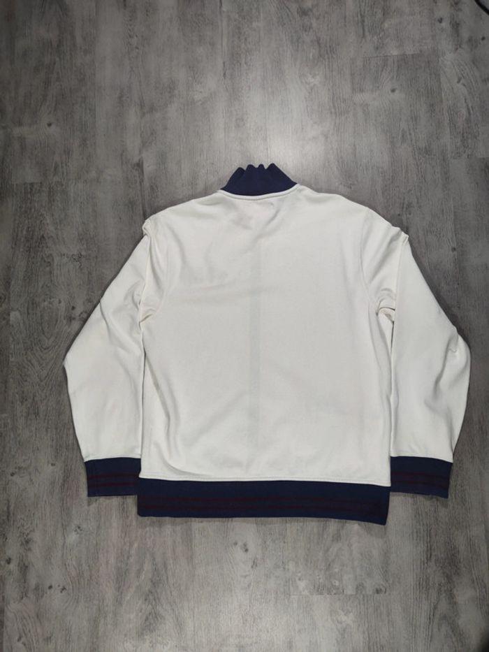 Veste De Survêtement Ralph Lauren Full Zip Brodée 90's Vintage Blanche Taille M Homme - photo numéro 9