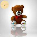 Doudou peluche ours marron Maxi toys A81