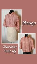 Top / chemisier motif serpent rose Taille XS Mango