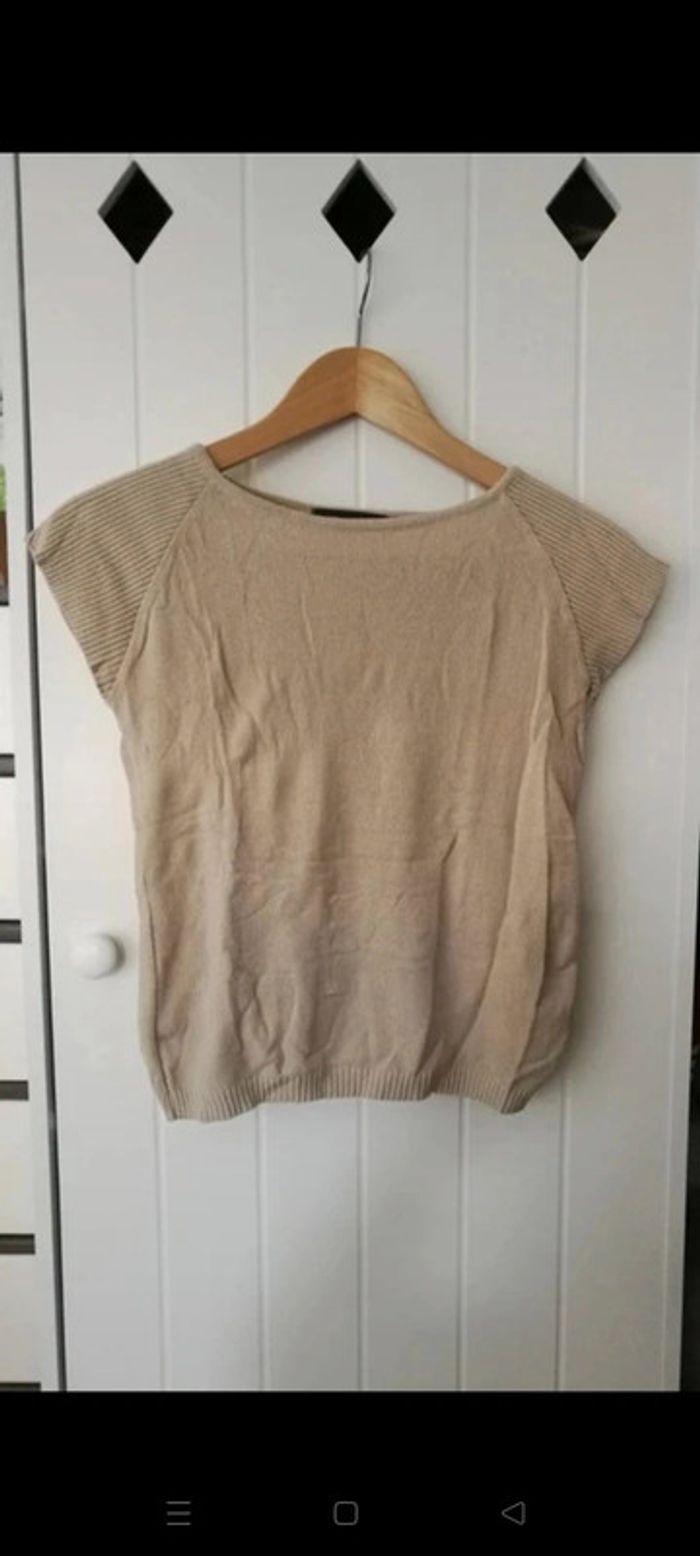 Tee shirt beige - photo numéro 1