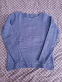 Pull laine bleu clair femme chaud et tout doux