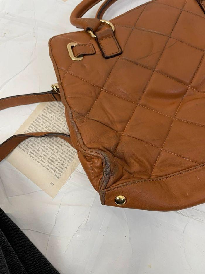 Sac à main de luxe Michael Kors marron en cuir - photo numéro 4