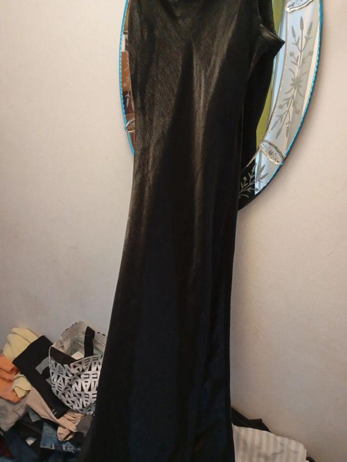 Robe maxi noir satin t 38 - photo numéro 2