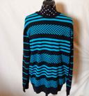 Pull maille coton noir turquoise taille L de la marque DC