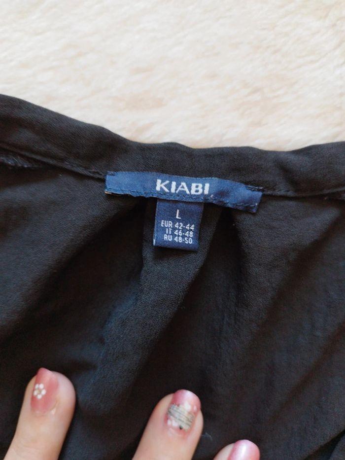 Chemise chemisier léger manche courte taille L 42/44 noir marque kiabi - photo numéro 5