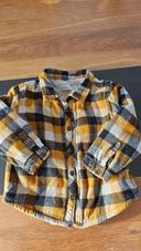 Pull chemise carreaux 2 ans