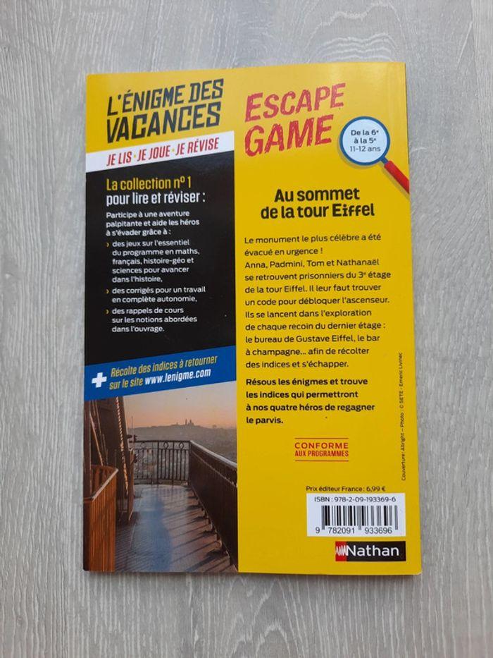 Livre escape game 6e vers la 5e - photo numéro 2