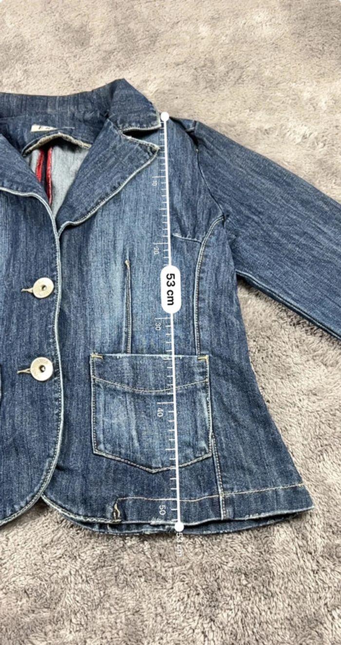 👕 Veste en Jeans vintage y2k Bleu Marine Taille XL 👕 - photo numéro 3