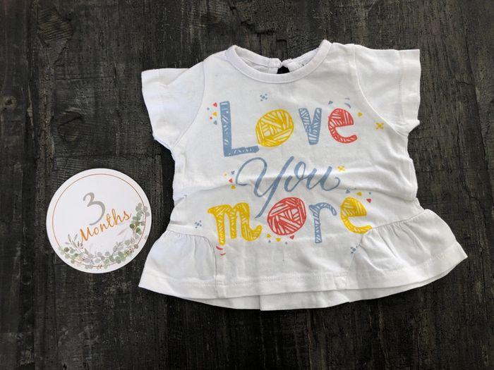 Lot tee-shirts bébé fille, taille 3 mois, divers marque - photo numéro 4