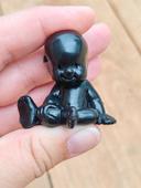 Figurine vintage babies noir