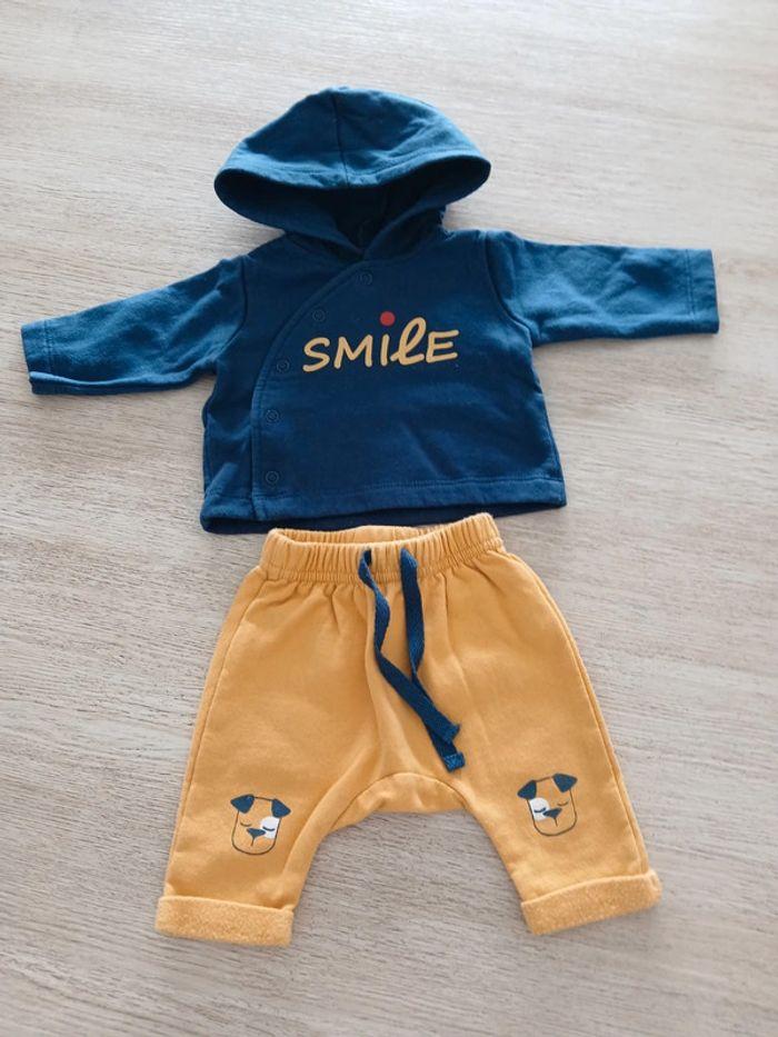 Ensemble "smile" in extenso - 56 cm - 1 mois - photo numéro 1