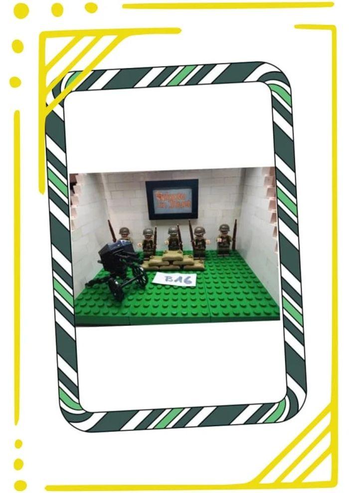 "Lot B16" - Lot de 5 soldats Américains seconde guerre mondiale type Lego - photo numéro 1