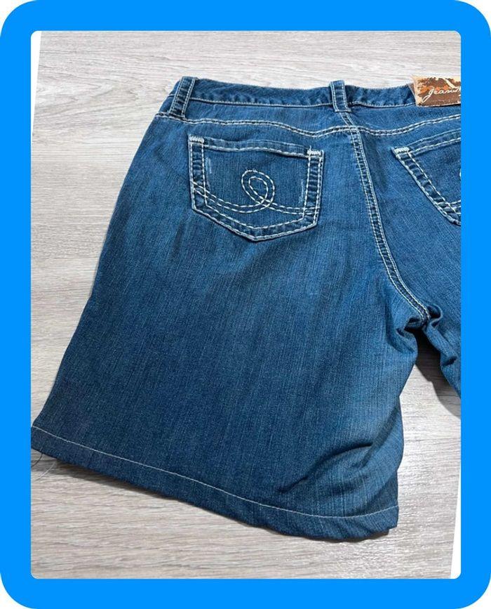 🩳 Short vintage brodé en jean Seven 7  Bleu Taille M 🩳 - photo numéro 14