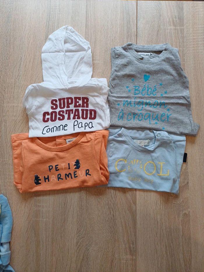 Lot tee shirt 9 mois