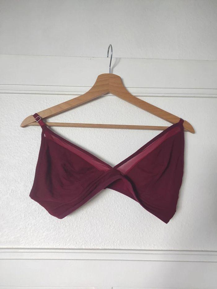 Bralette avec tulle taille XL Shein Rouge neuve