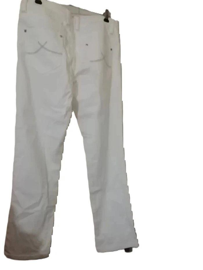 Pantalon my prettant Taille 42/44on blanc denim By Cache Cache - photo numéro 2