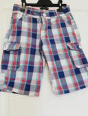 Short carreau bleu rouge blanc 6 ans