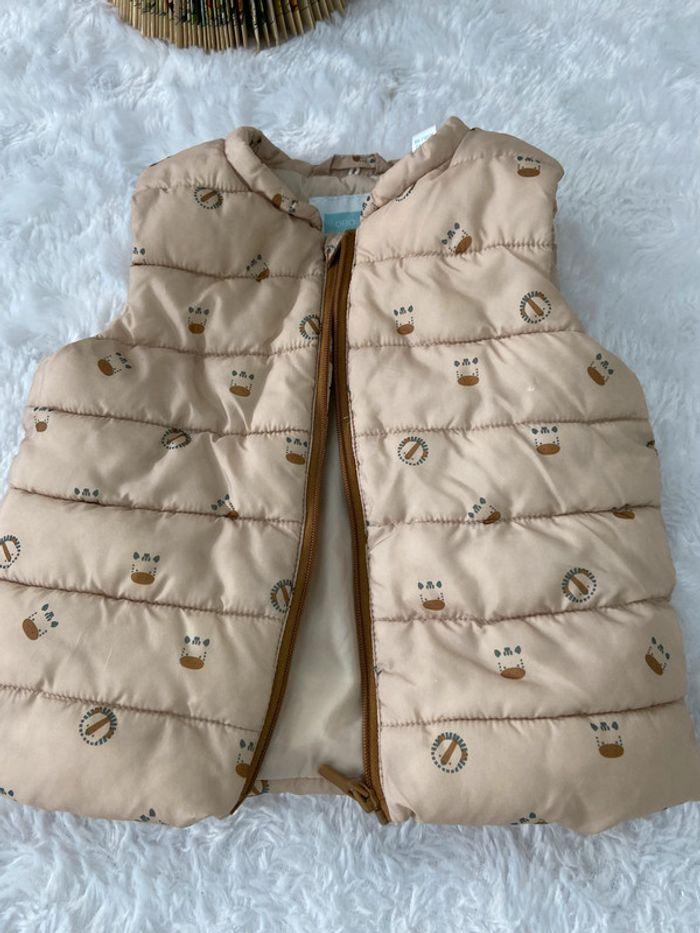 Veste blouson + gilet amovible kaki beige Obaibi  6 mois 68 cm comme neuf - photo numéro 10