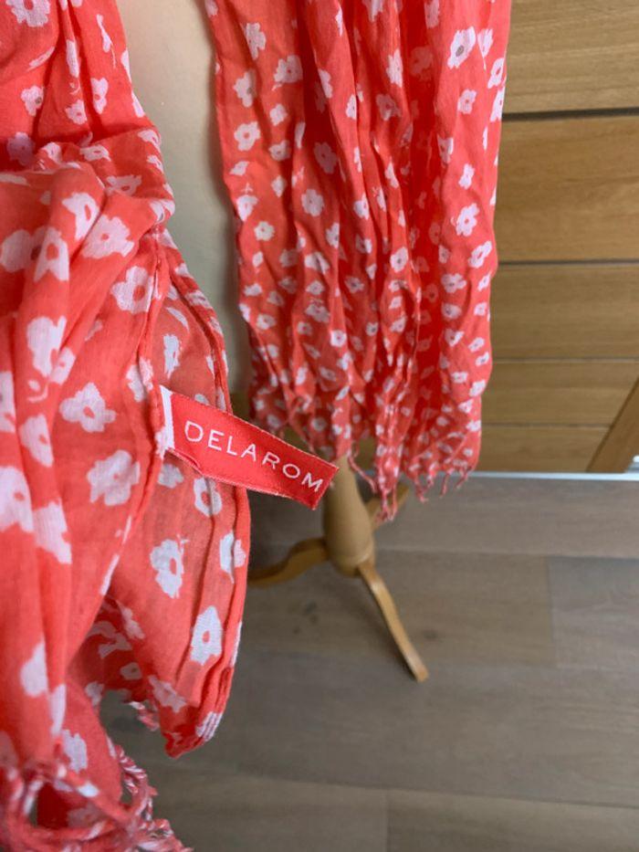 Joli Foulard Cheich Corail/blanc - photo numéro 4