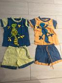 Lot 2 pyjamas taille 4 ans pour garçon été