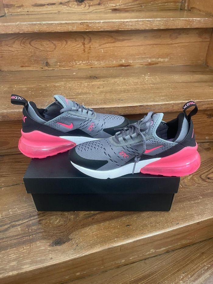 Basket nike 27c gris et rose - photo numéro 2