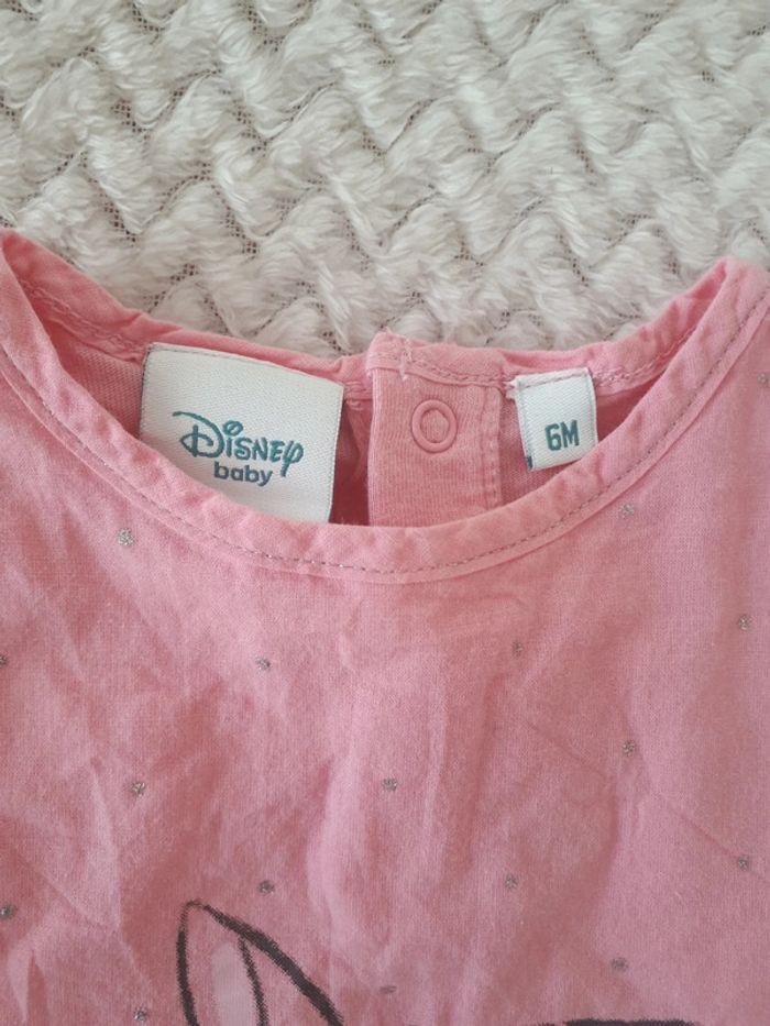 T-shirt manches longues rose Panpan Disney 6 mois - photo numéro 3