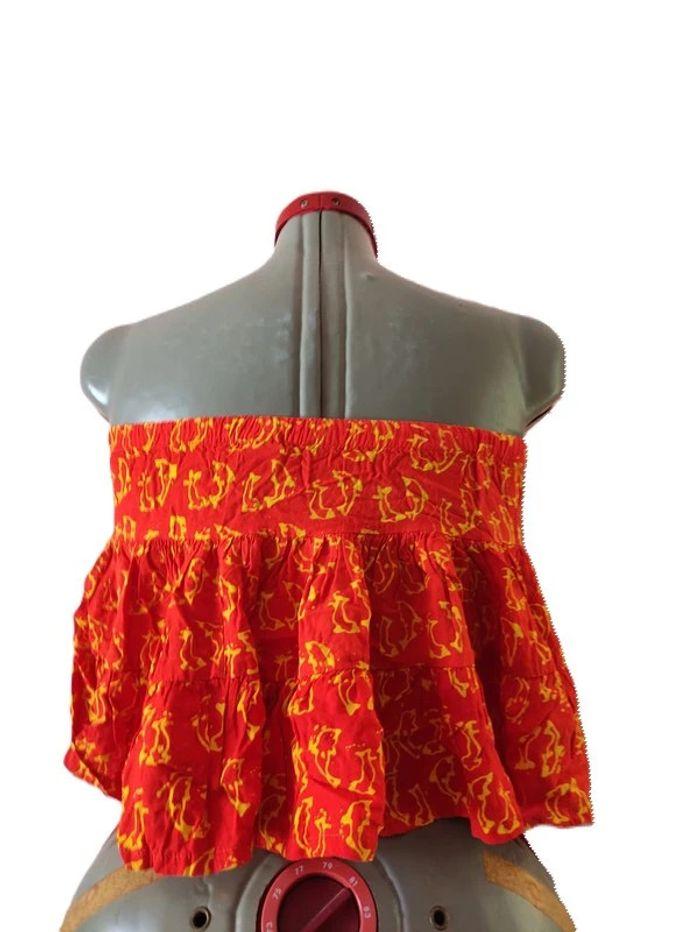 Mini jupe Rouge jaune Taille S/M - photo numéro 4